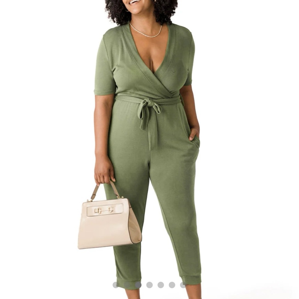 Olive Green Women's Nursing Jumpsuit